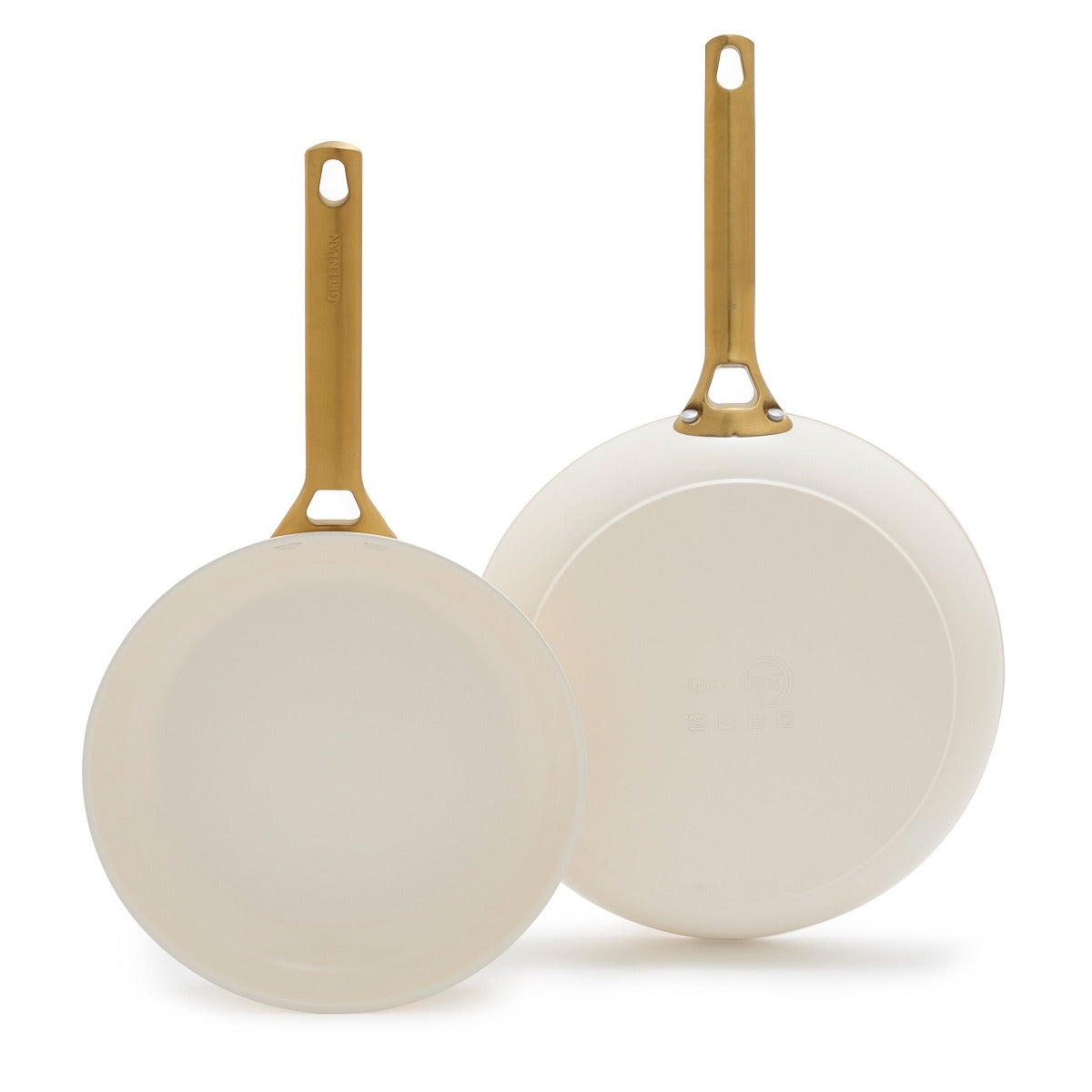 Reserve Ceramic Nonstick 10" and 12" Frypan Set | Cream