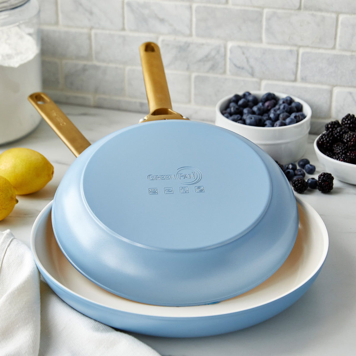 GreenPan Reserve Twilight Blue 10-Piece Non-Stick Ceramic Cookware Set +  Reviews