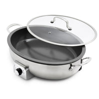 Advanced electric oval skillet