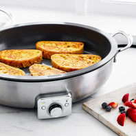 Elite 5.5QT Oval Electric Skillet | Premiere Stainless Steel