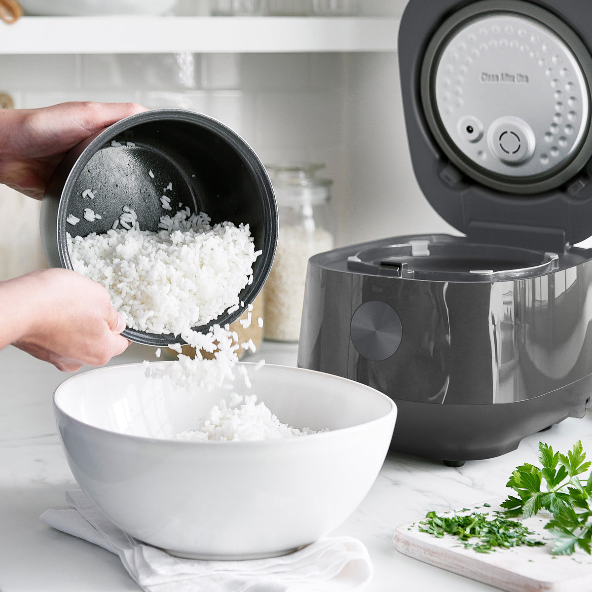 Rice cooker for healthier rice