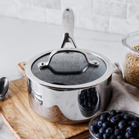 Valencia Pro stainless steel saucepan with tempered glass lid