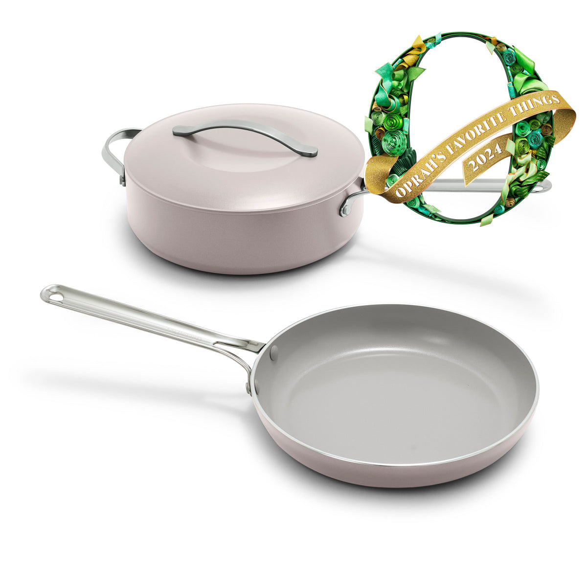 Nova Ceramic Nonstick 3-Piece Cookware Set | Clay