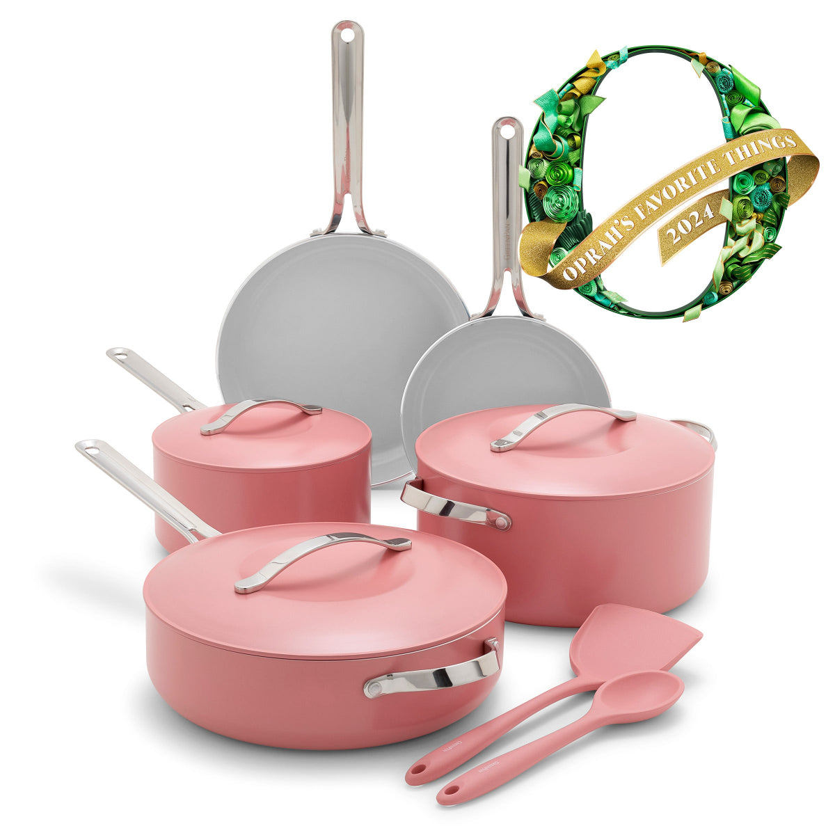 Nova Ceramic Nonstick 10-Piece Cookware Set | Coral