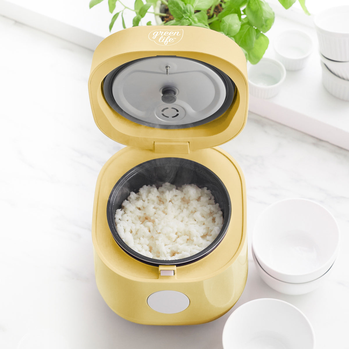 GreenLife 4-Cup Rice & Grains Cooker | Butter