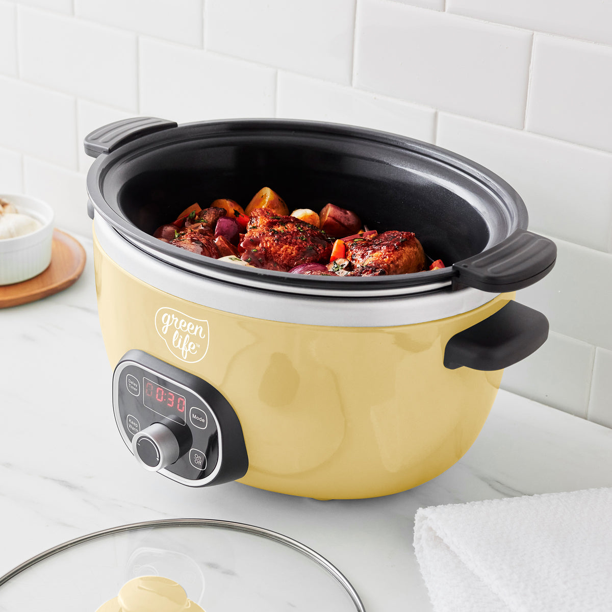 GreenLife Healthy Duo 6-Quart Slow Cooker | Butter