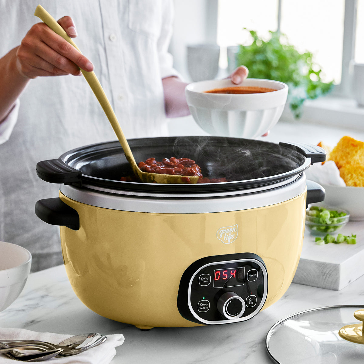 GreenLife Healthy Duo 6-Quart Slow Cooker | Butter