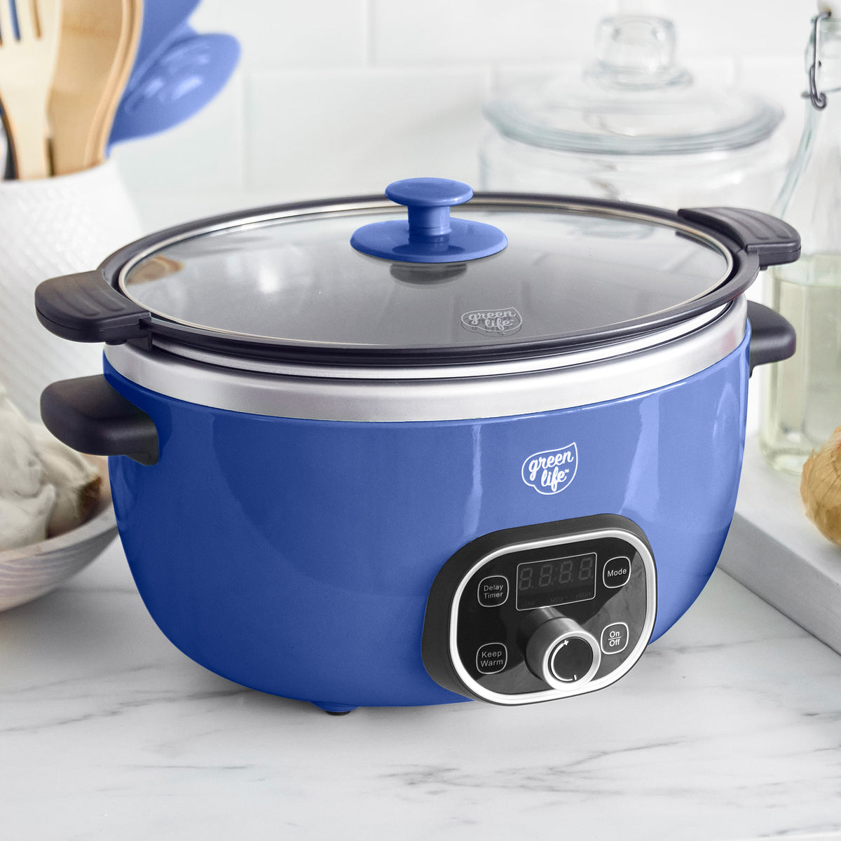 GreenLife Healthy Duo 6-Quart Slow Cooker | Blue