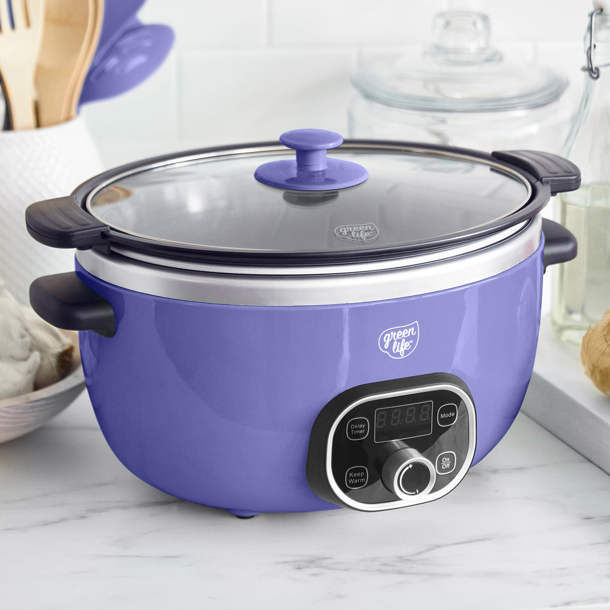 GreenLife Healthy Duo 6-Quart Slow Cooker | Periwinkle