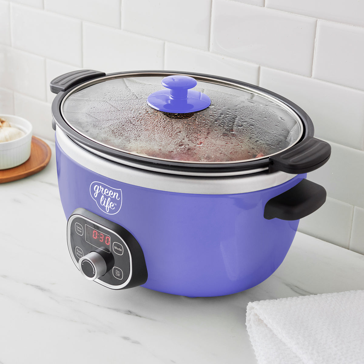 GreenLife Healthy Duo 6-Quart Slow Cooker | Periwinkle