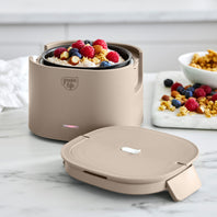 Electric lunch box in the color taupe