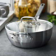 Bobby Flay by GreenPan 3.57-Quart Stainless Steel Chef's Pan with Lid