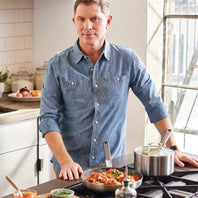 Bobby Flay by GreenPan PFAS-Free Nonstick Stainless Steel 8" and 10" Frypan Set