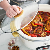 Slow cooker with stay cool handles