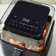 Air fryer with light button