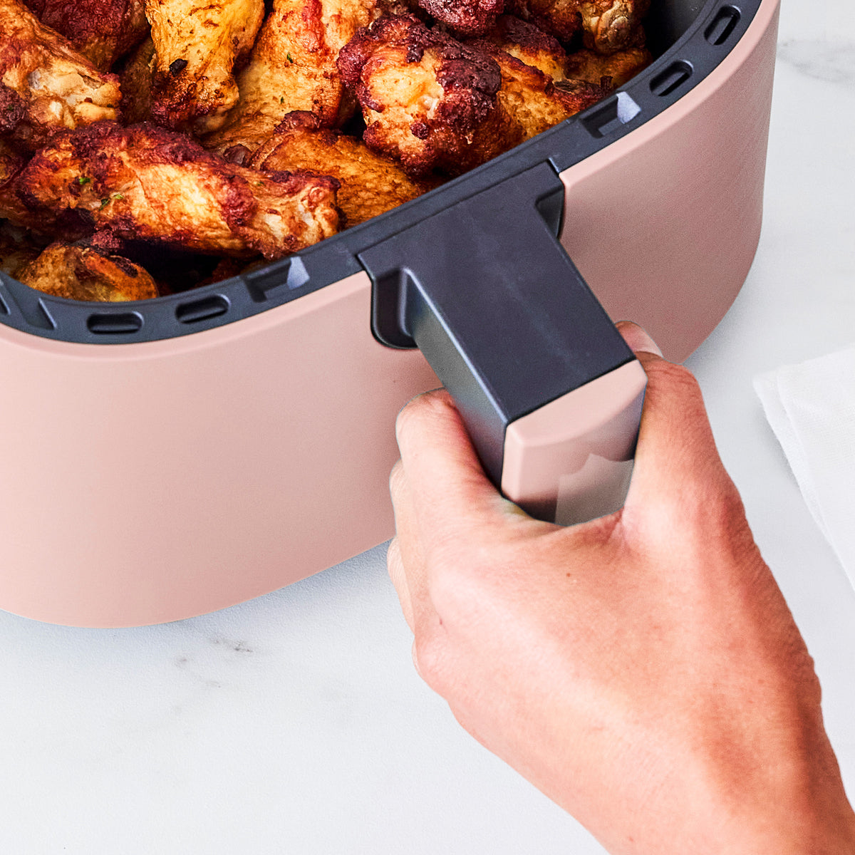 Air fryer with stay-cool handle