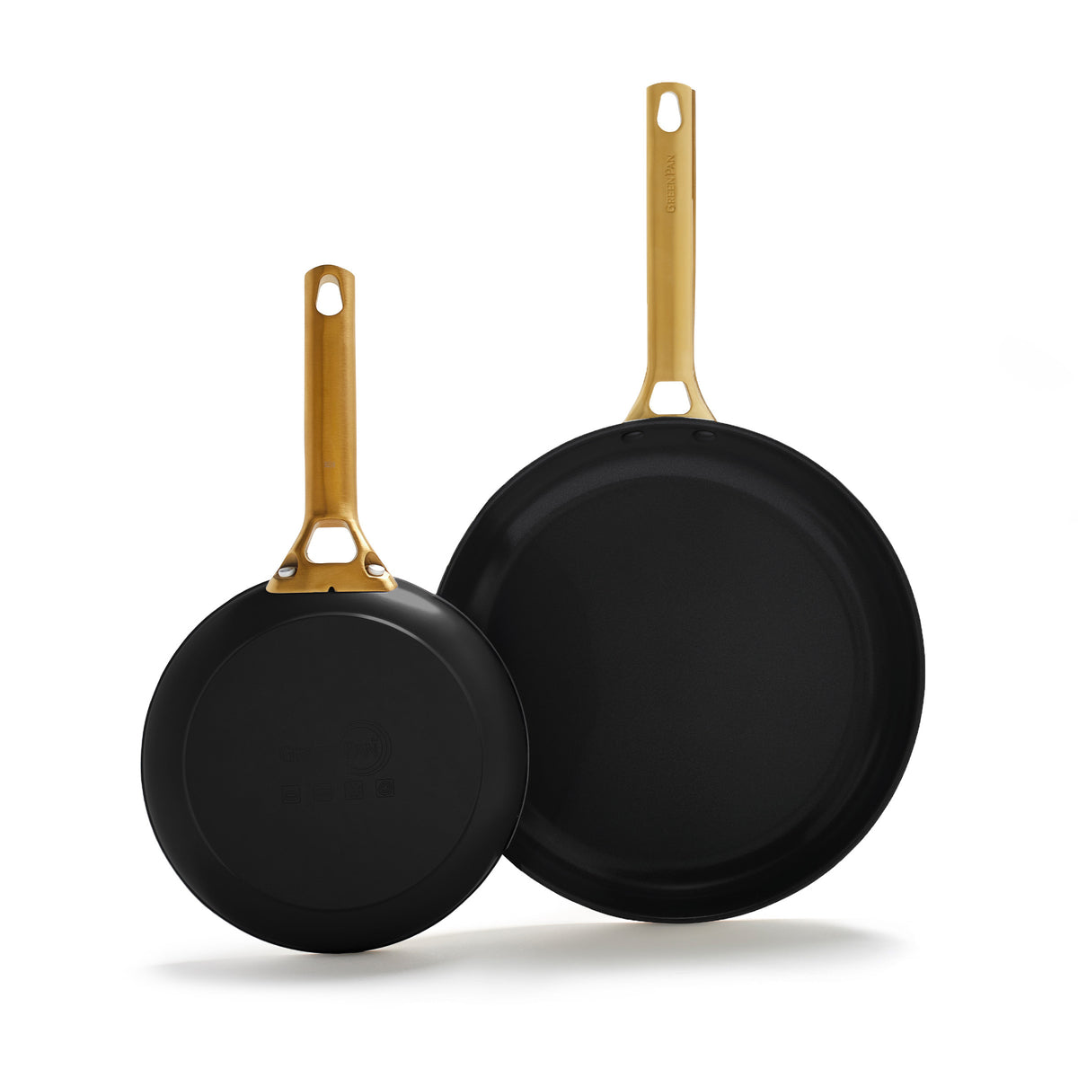 Reserve Ceramic Nonstick 8" and 10" Frypan Set | Black