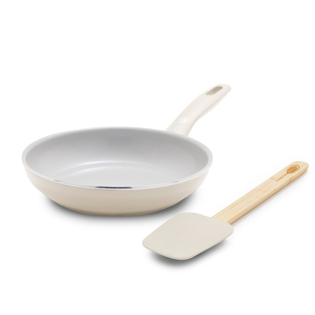 Dover Ceramic Nonstick 8" Frypan with Spatula | Cream White