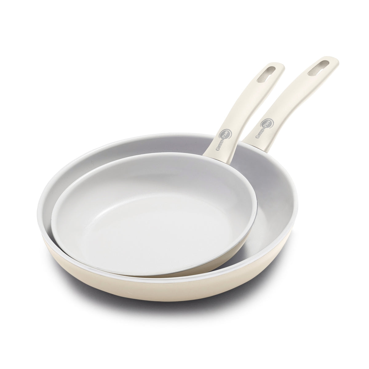 Dover Ceramic Nonstick 8" and 10" Frypan Set | Cream White