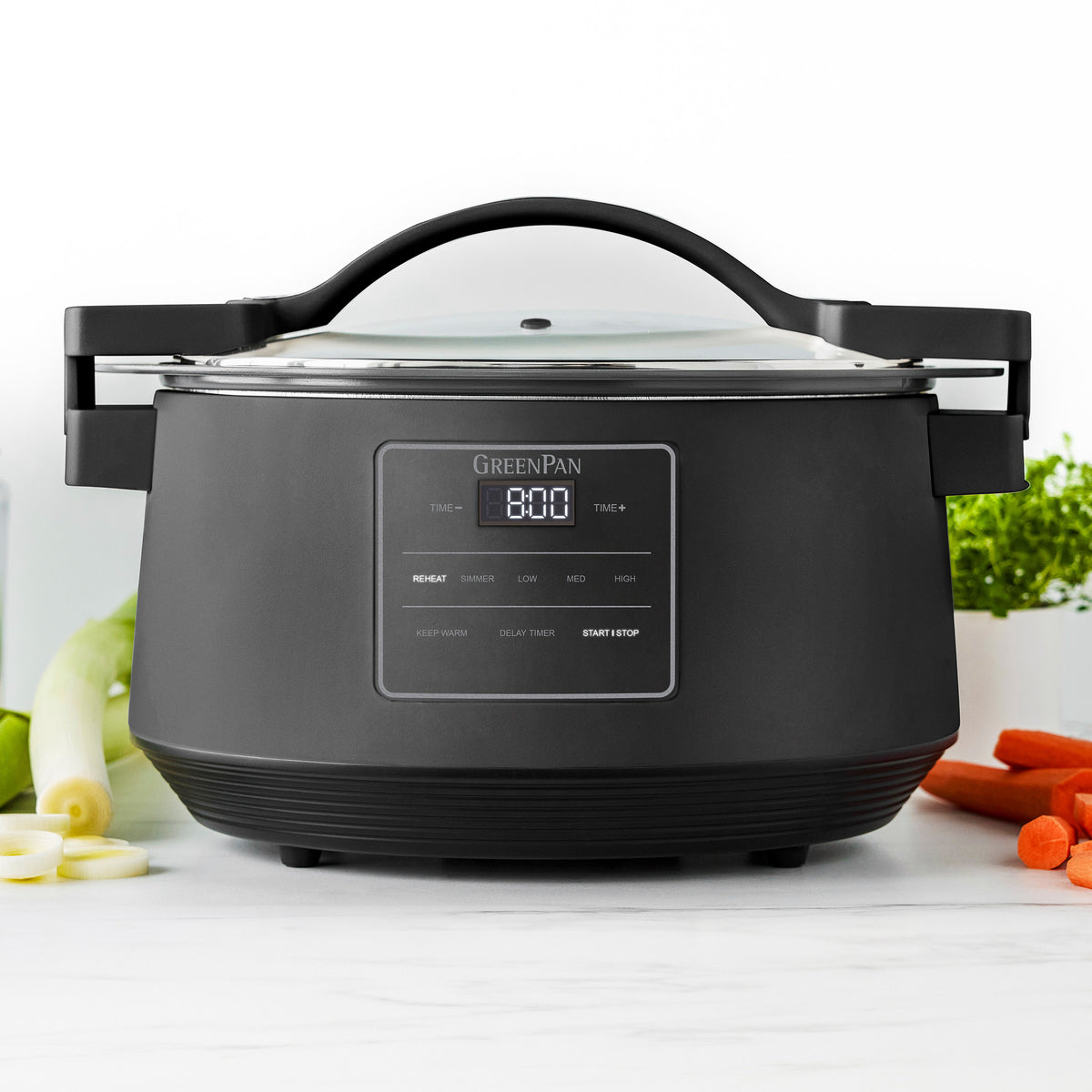 Slow cooker with LED touch display