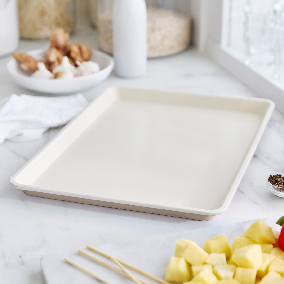 GreenLife Ceramic Nonstick 18" x 13" Cookie Sheet | Taupe