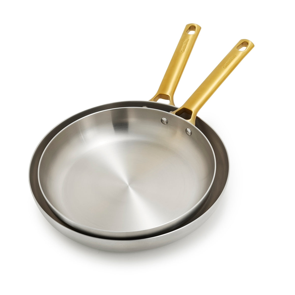 Reserve stainless steel 2-piece frypan set