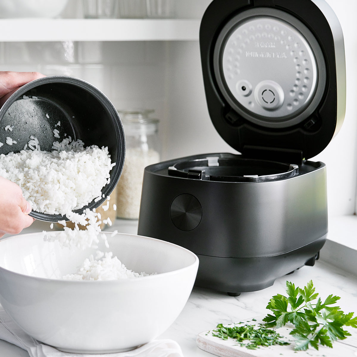 GREEN PAN Rice Expert Multi-Cooker 8 Cup White/SS GreenPan Model  GP-EA-RCR001