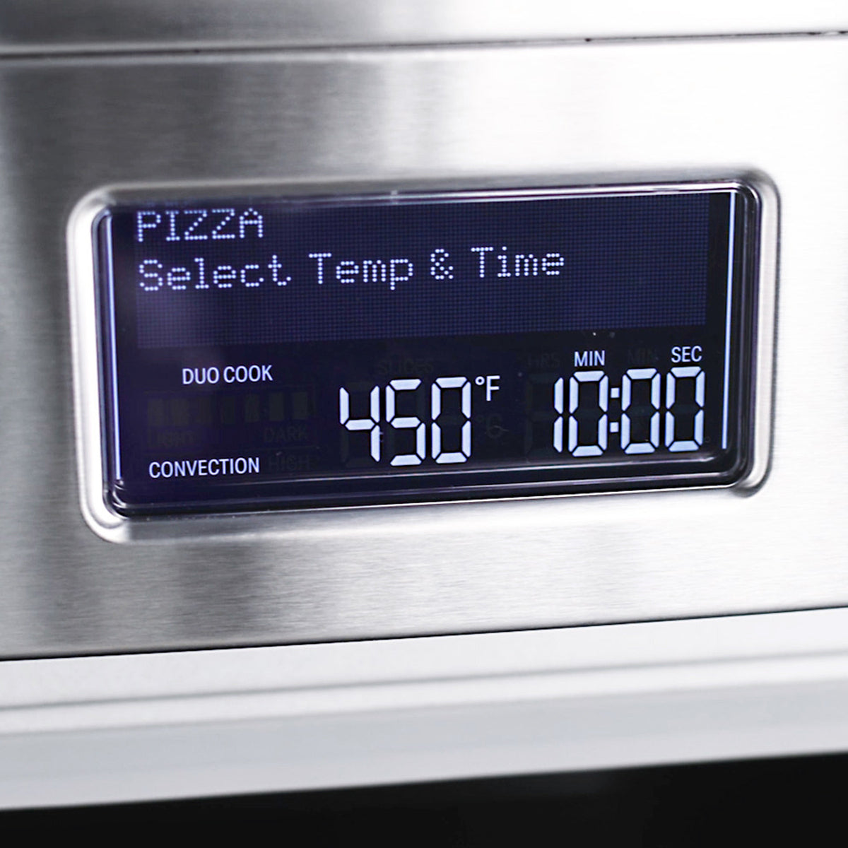 Air fry oven with deluxe screen display