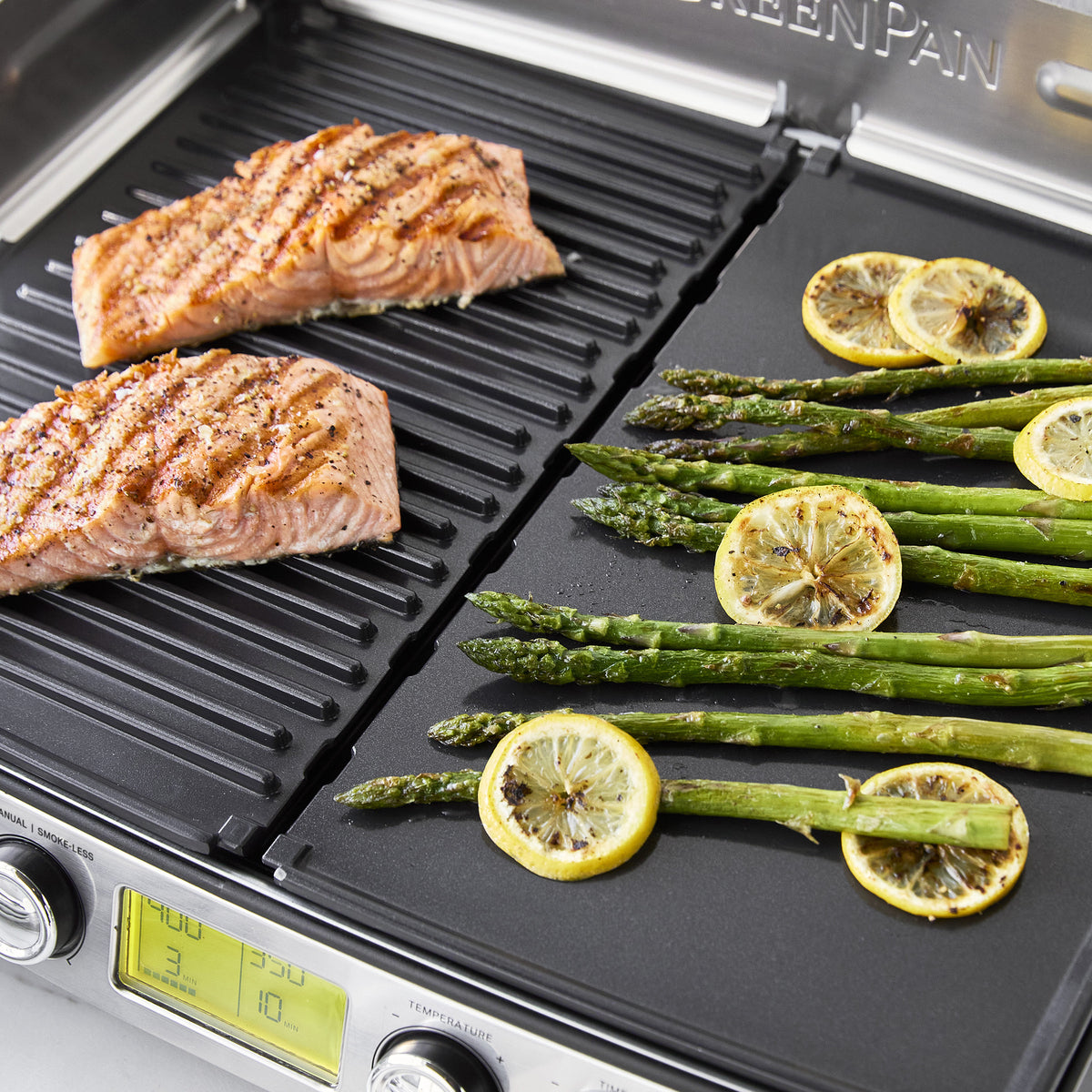 Elite XL Smoke-Less Grill & Griddle | Premiere Stainless Steel