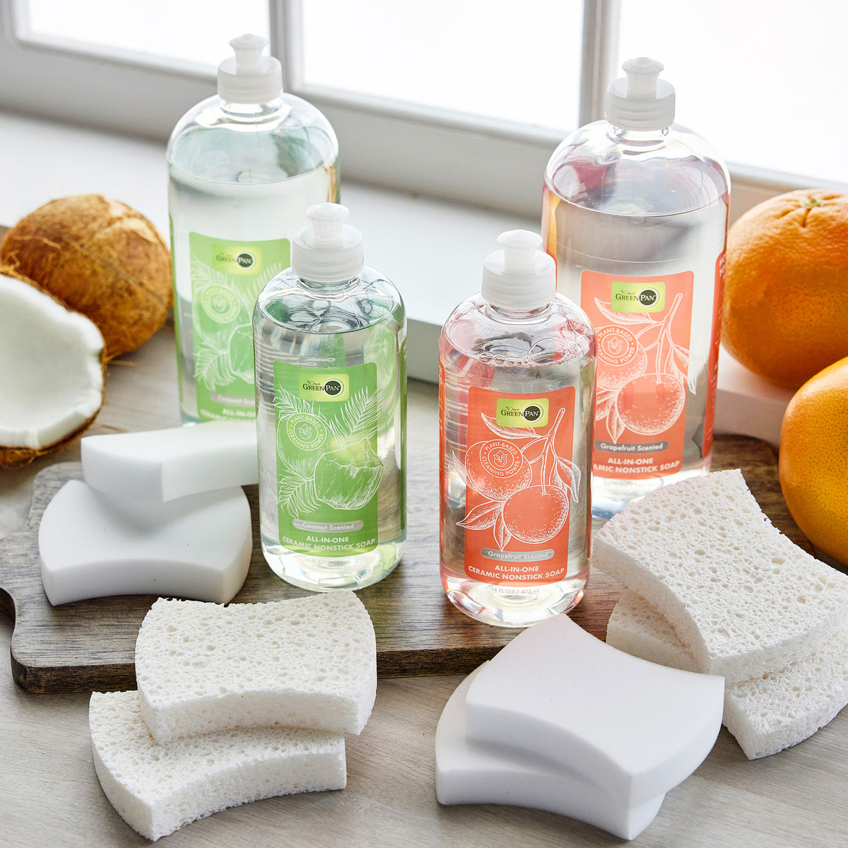 GreenPan 5-Piece Cleaning Kit | Grapefruit