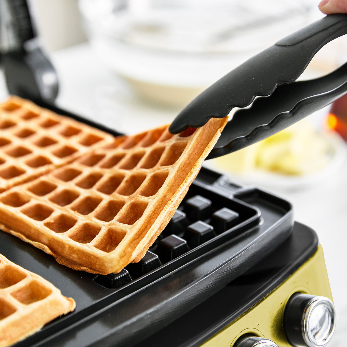 Waffle Maker With Non-stick Plate, Compact And Easy To Clean Waffle Iron,  Breakfast Waffle Maker Small Belgium, Grilled Cheese, Stainless Steel,  Sandwich Maker, Breakfast Maker, Toaster, Small Appliances Home Frying  Steak Maker 