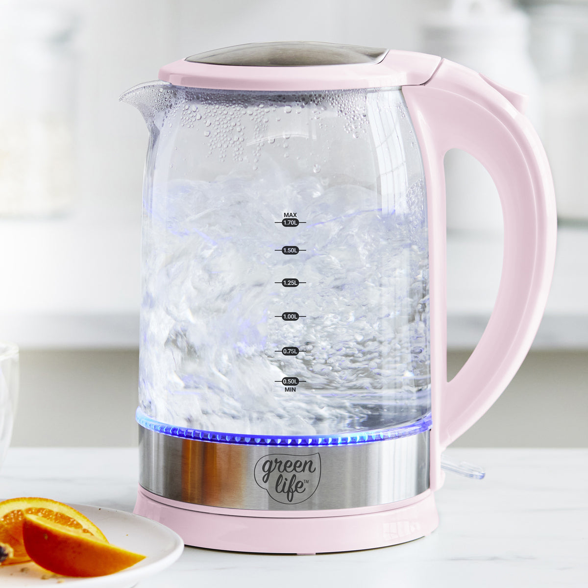 GreenLife Qwik & EZ Glass Kettle | Pink