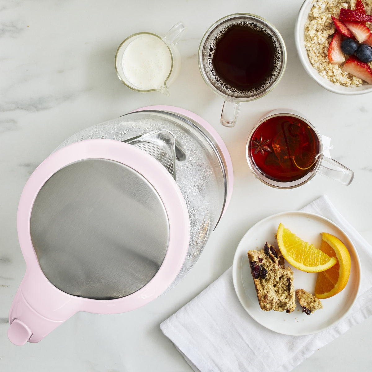 GreenLife Qwik & EZ Glass Kettle | Pink