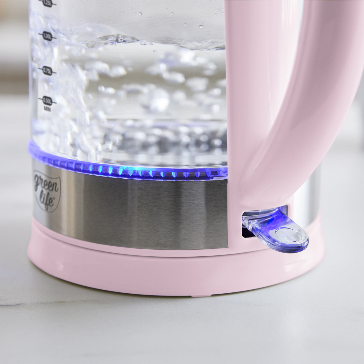 GreenLife Qwik & EZ Glass Kettle | Pink