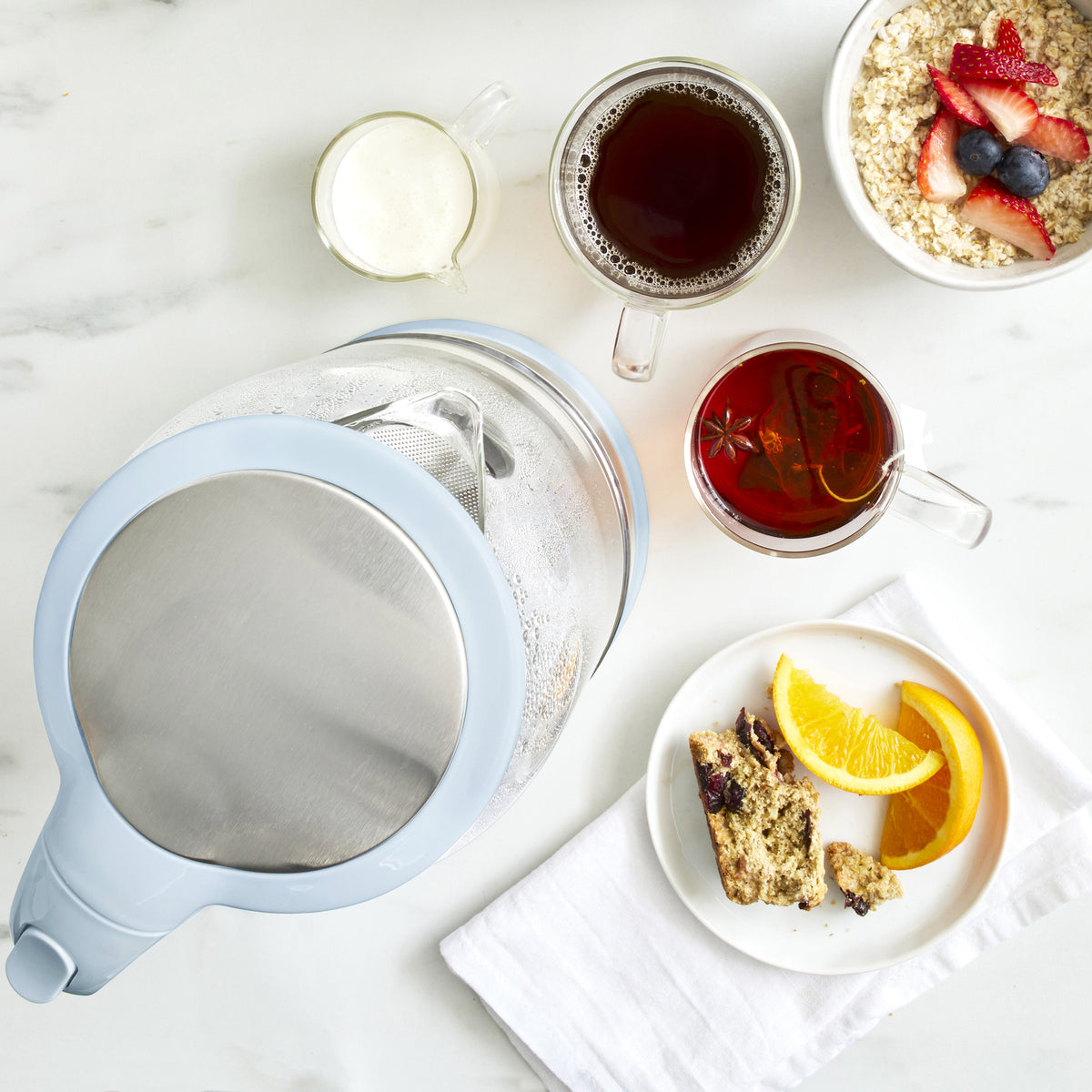 Electric kettle for coffee, tea, oatmeal, and more