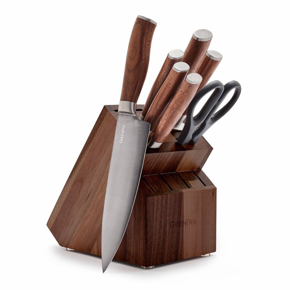 Premiere Titanium Cutlery 3-Piece Knife Set with Walnut Handles