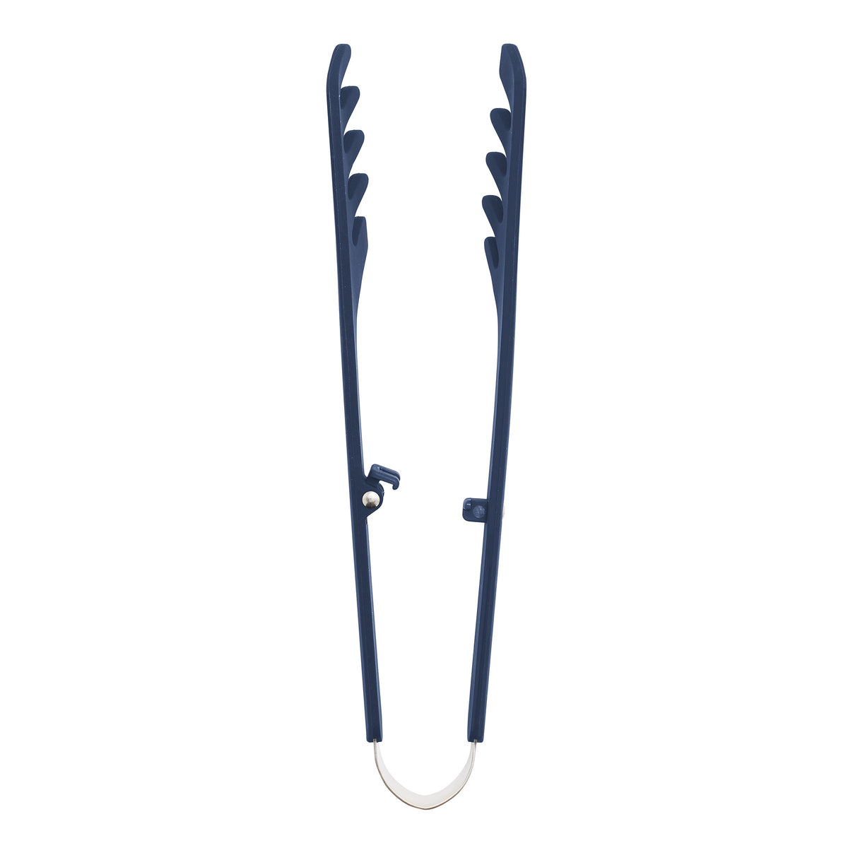 Platinum Silicone Pasta Tongs | Navy