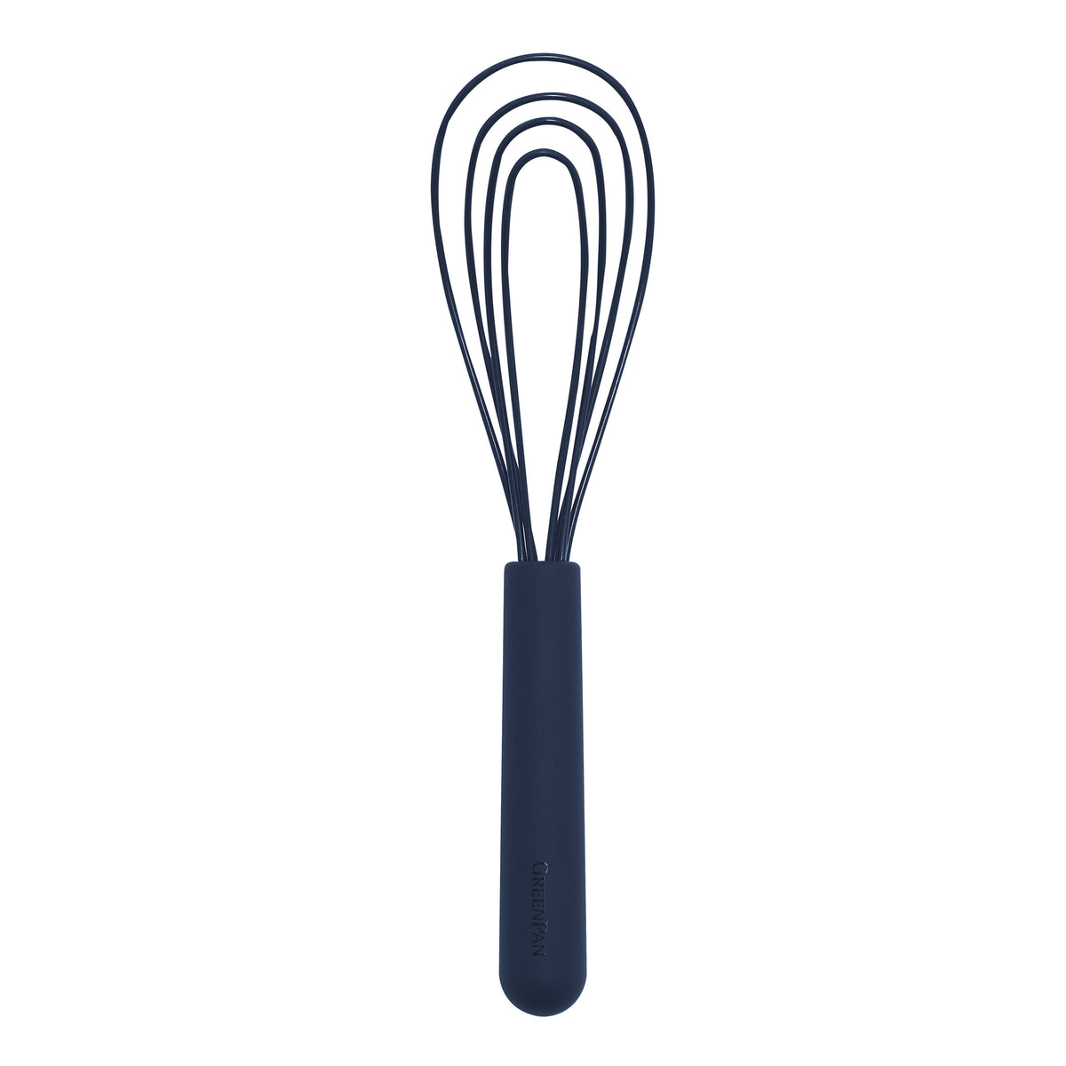 Platinum Silicone Flat Whisk | Navy