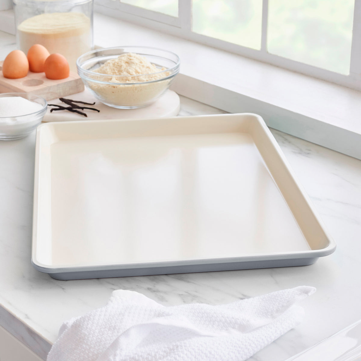 GreenLife Ceramic Nonstick 18" x 13" Cookie Sheet | Quartz Gray