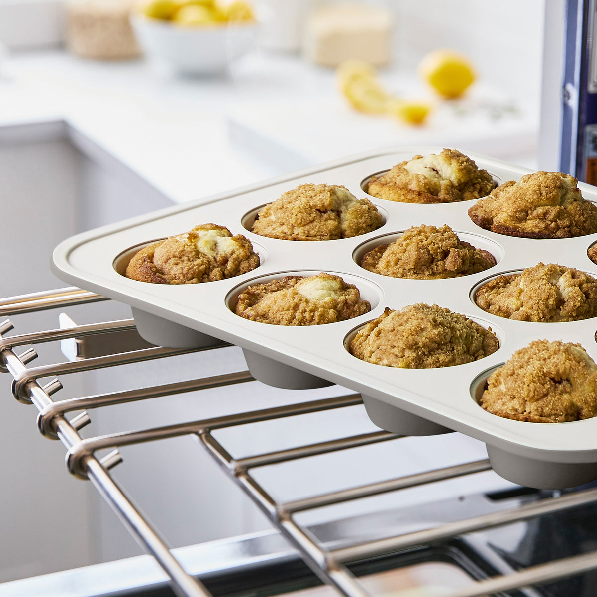 GreenLife Ceramic Nonstick Muffin Pan | Quartz Gray