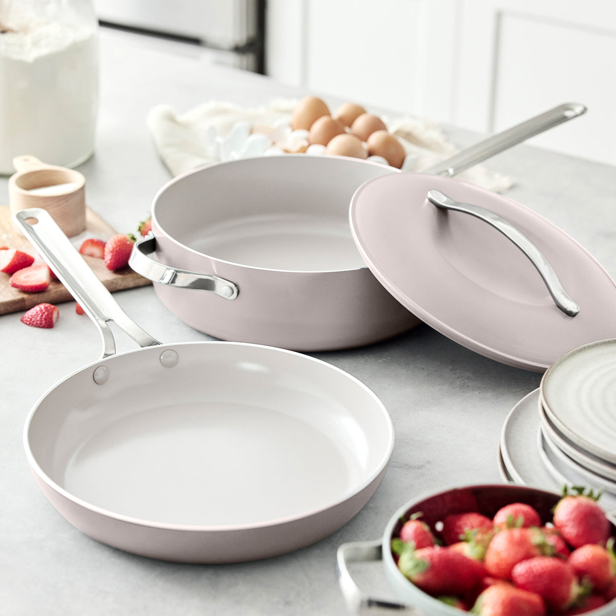 Nova 3-piece cookware set in Clay