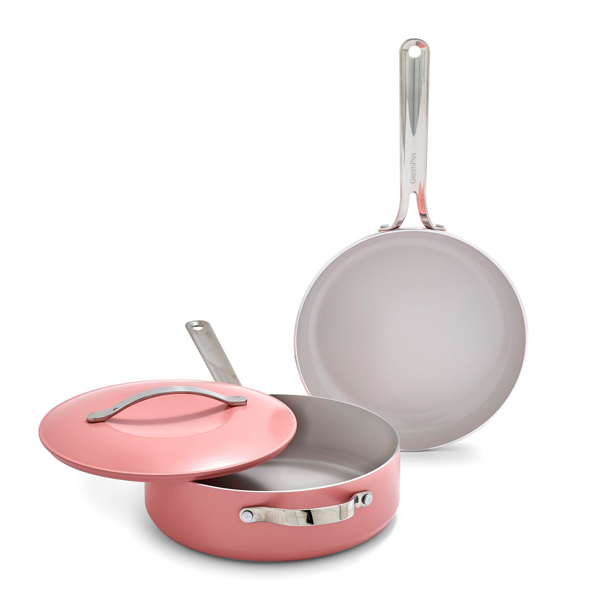 Nova Ceramic Nonstick 3-Piece Cookware Set | Coral