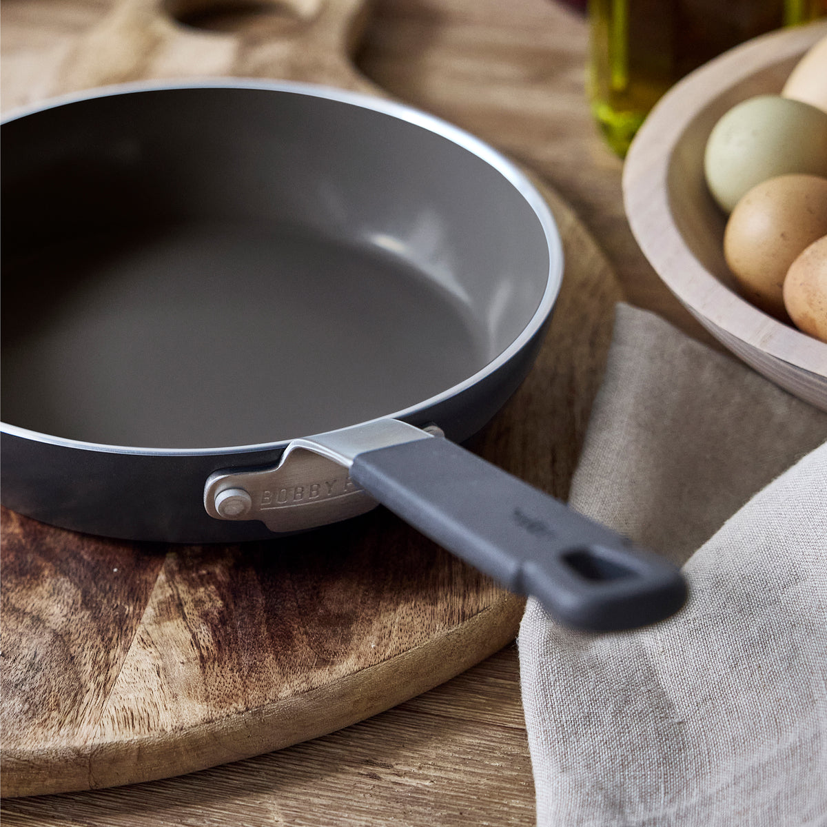 Bobby Flay frypan with stay-cool handle