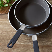 Bobby Flay by GreenPan Professional Ceramic Nonstick 8" and 10" Frypan Set | Black