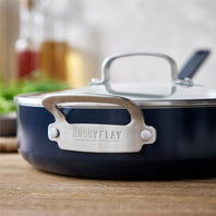 Bobby Flay by GreenPan Professional Ceramic Nonstick 4.5-Quart Sauté Pan with Lid | Oxford Blue