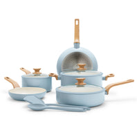 Essence Ceramic Nonstick 10-Piece Cookware Set | Blue Haze