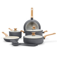 Essence Ceramic Nonstick 10-Piece Cookware Set | Gray