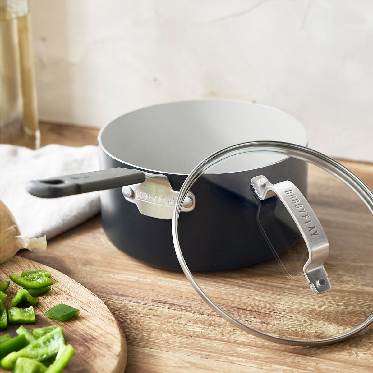 Bobby Flay saucepan free of PFAS