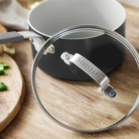 Bobby Flay saucepan with glass lid