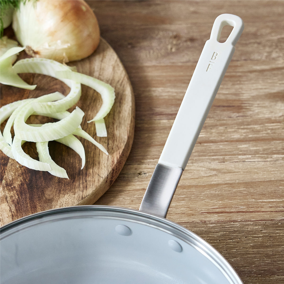 Bobby Flay sauté pan with stay-cool handle